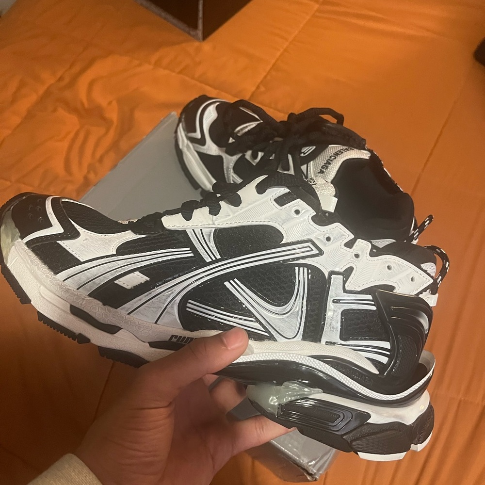 Balenciaga Black and White Men's Sneakers